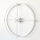 Lucca and Luna Lincoln Round Metal Wall Clock