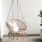 Lucca and Luna Madrid Macrame Cotton Hammock Chair