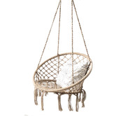 Lucca and Luna Madrid Macrame Cotton Hammock Chair