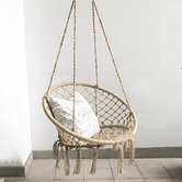 Lucca and Luna Madrid Macrame Cotton Hammock Chair