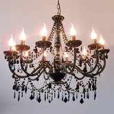 Lucca and Luna Cassie Black Acrylic 12 Light Chandelier