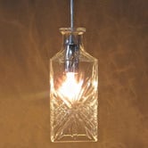 Lucca and Luna Whisky Decanter Glass Pendant Light