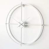 Lucca and Luna Lincoln Round Metal Wall Clock