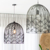 Lucca and Luna Amalfi Rattan Lace Pendant Light