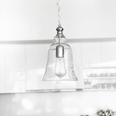 Lucca and Luna Gracie Glass Bell Pendant Light