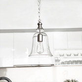 Lucca and Luna Gracie Glass Bell Pendant Light