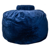 Lucca and Luna Grand Velvet Beanbag with Foam Filling