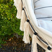 Lucca and Luna Soho Pinstripe Hanging Hammock Chair with Cushion