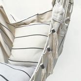 Lucca and Luna Soho Pinstripe Hanging Hammock Chair with Cushion