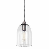 Lucca and Luna Willow Dome Metal &amp; Glass Pendant Light