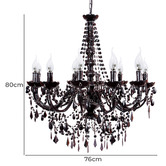 Lucca and Luna Cassie Black Acrylic 12 Light Chandelier