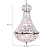 Lucca and Luna Elegant Palace Glass &amp; Metal Chandelier