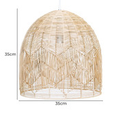 Lucca and Luna Amalfi Rattan Lace Pendant Light