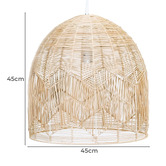 Lucca and Luna Amalfi Rattan Lace Pendant Light
