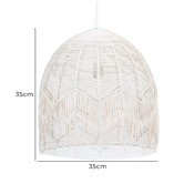 Lucca and Luna Amalfi Rattan Lace Pendant Light
