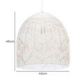 Lucca and Luna Amalfi Rattan Lace Pendant Light