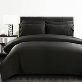 Lucca and Luna Black Fellini Bamboo Quilt Cover Set