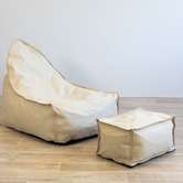Lucca and Luna 2 Piece Sanders Bean Bag &amp; Ottoman Cover Set