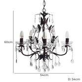 Lucca and Luna Celine Black &amp; Copper 5 Light Chandelier
