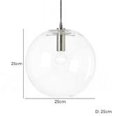Lucca and Luna Ariana Metal &amp; Glass Pendant Light
