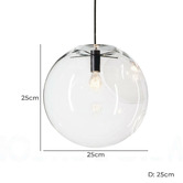 Lucca and Luna Ariana Metal &amp; Glass Pendant Light