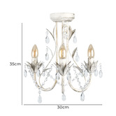 Lucca and Luna Harmony 3 Light Crystal Chandelier