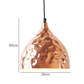 Lucca and Luna Nora Copper Hammered Pendant Light