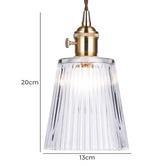 Lucca and Luna Gold Vintage-Style Carrie Pendant Light