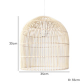 Lucca and Luna Sienna Rattan Pendant Light
