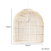 Lucca and Luna Sienna Rattan Pendant Light