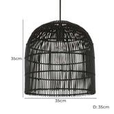 Lucca and Luna Sienna Rattan Pendant Light