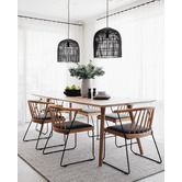 Lucca and Luna Sienna Rattan Pendant Light
