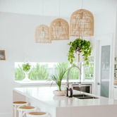 Lucca and Luna Sienna Rattan Pendant Light