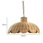 Lucca and Luna Elior Rattan Pendant Light