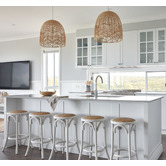 Lucca and Luna Amalfi Rattan Lace Pendant Light