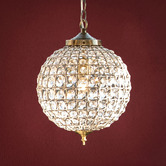 Lucca and Luna Casablanca Glass &amp; Metal Pendant Light
