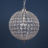Lucca and Luna Casablanca Glass &amp; Metal Pendant Light