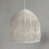 Lucca and Luna Amalfi Rattan Lace Pendant Light