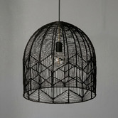 Lucca and Luna Amalfi Rattan Lace Pendant Light