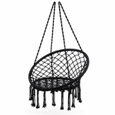 Lucca and Luna Madrid Macrame Cotton Hammock Chair