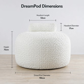 Lucca and Luna Grand Velvet Beanbag with Foam Filling