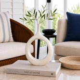 Lucca and Luna Magnolia Ceramic Vase