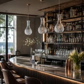 Lucca and Luna Sherry Decanter Glass Pendant Light