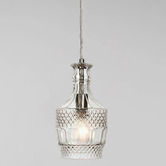 Lucca and Luna Brandy Decanter Glass Pendant Light