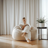 Lucca and Luna 104cm Pierre Velvet Beanbag Cover