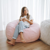 Lucca and Luna 104cm Pierre Velvet Beanbag Cover