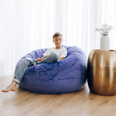 Lucca and Luna 104cm Pierre Velvet Beanbag Cover