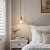 Lucca and Luna Gold Vintage-Style Fleur Pendant Light