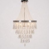 Lucca and Luna Empire Large Glass Chandelier
