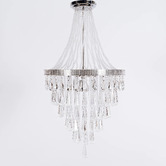 Lucca and Luna Empire Large Glass Chandelier